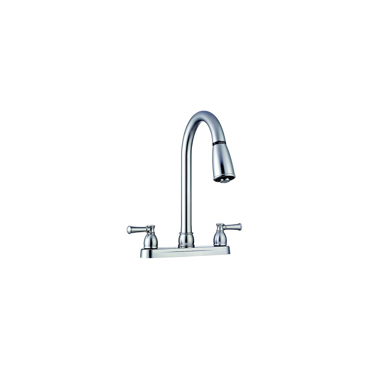 Dura Faucet DFPK350LSN Non-Metallic Dual Lever Pull-Down Kitchen Faucet, Satin Nickel -Modern Boat Sales & Service