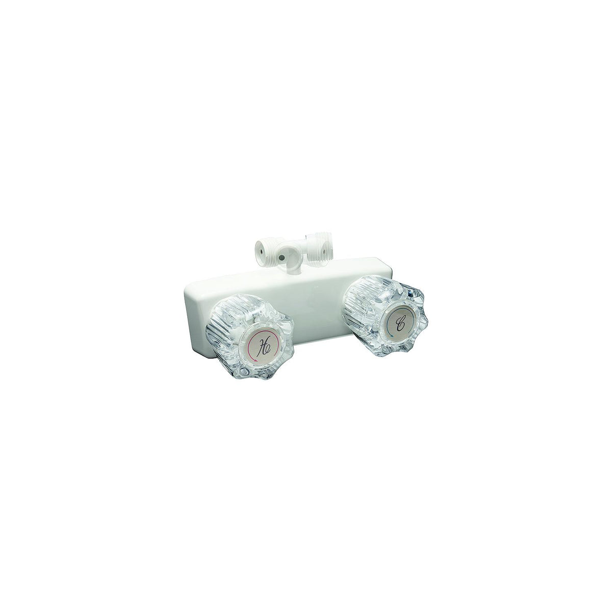 Dura Faucet DFSA100A1WT Exterior Shower Faucet, White w/Smoked Knobs Default Title -Modern Boat Sales & Service