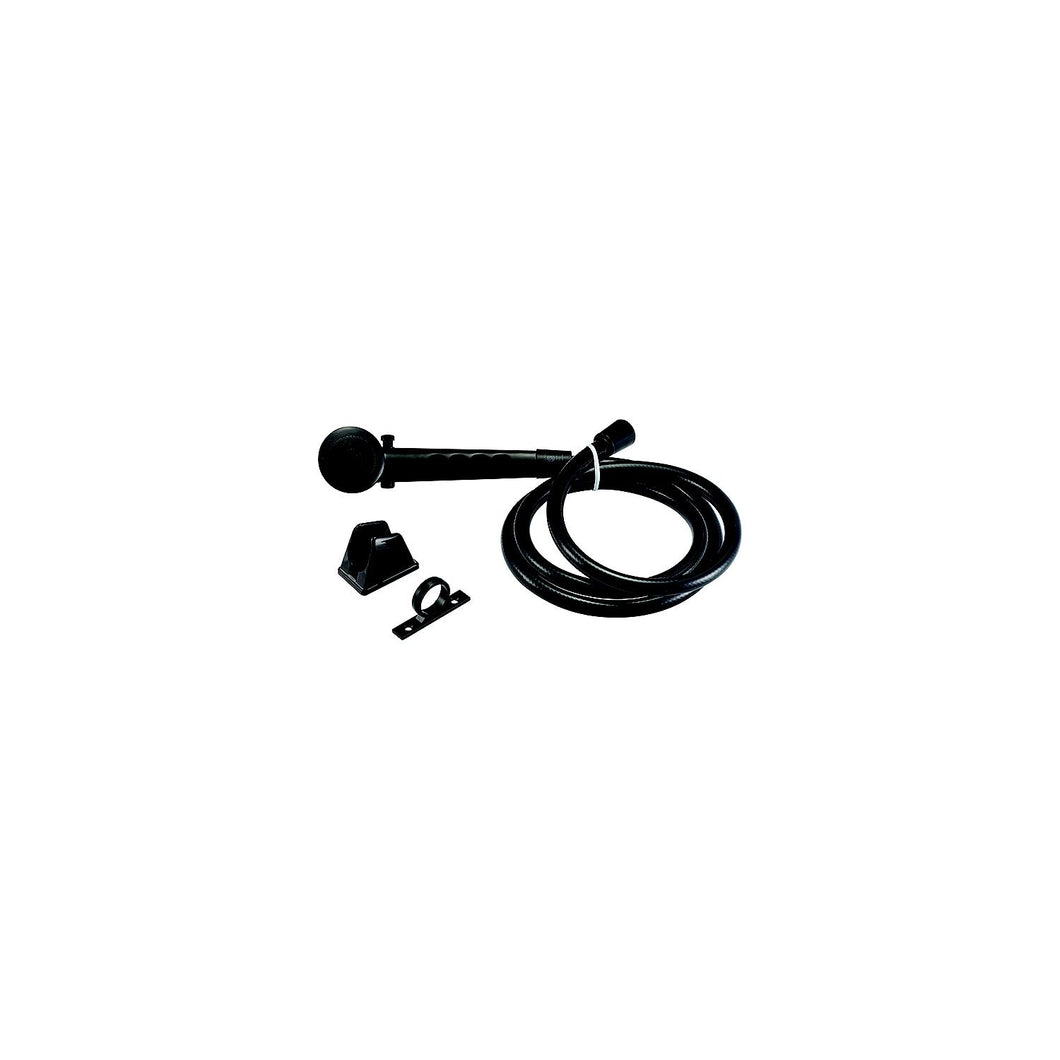Dura Faucet DFSA130BK Economy Single Function Shower Wand & Hose Kit, Black Default Title -Modern Boat Sales & Service