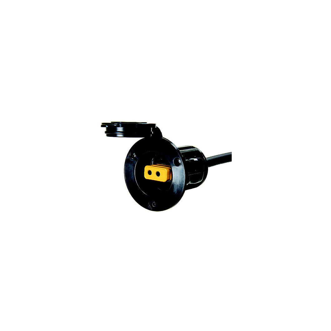 Flush Mount Power Port, Black -Modern Boat Sales & Service