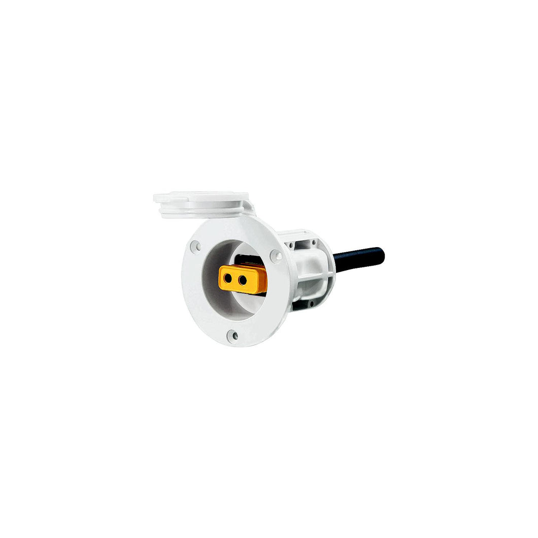 Flush Mount Power Port, White -Modern Boat Sales & Service