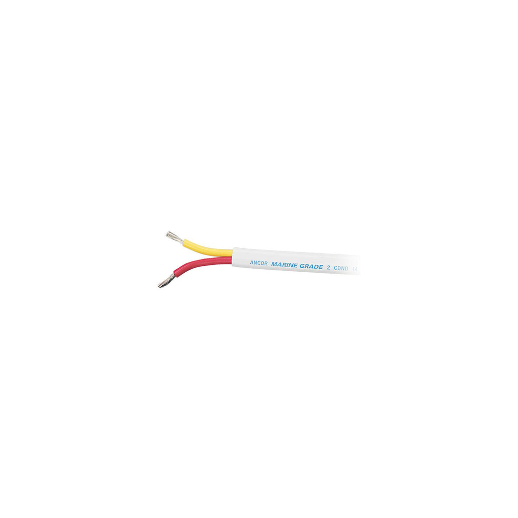 Ancor Marine Grade 124110 Tinned Duplex Safety Cable Red and Yellow With White Jacket, 10/2 Flat, 100' -Modern Boat Sales & Service