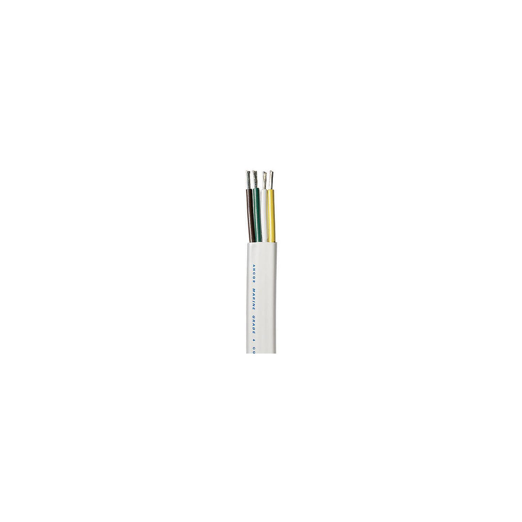 Ancor 154010 Marine Gradeâ„¢ Tinned Copper White Flat Signal Cable, 16/4 AWG, 100', Brown/Green/White/Yellow -Modern Boat Sales & Service