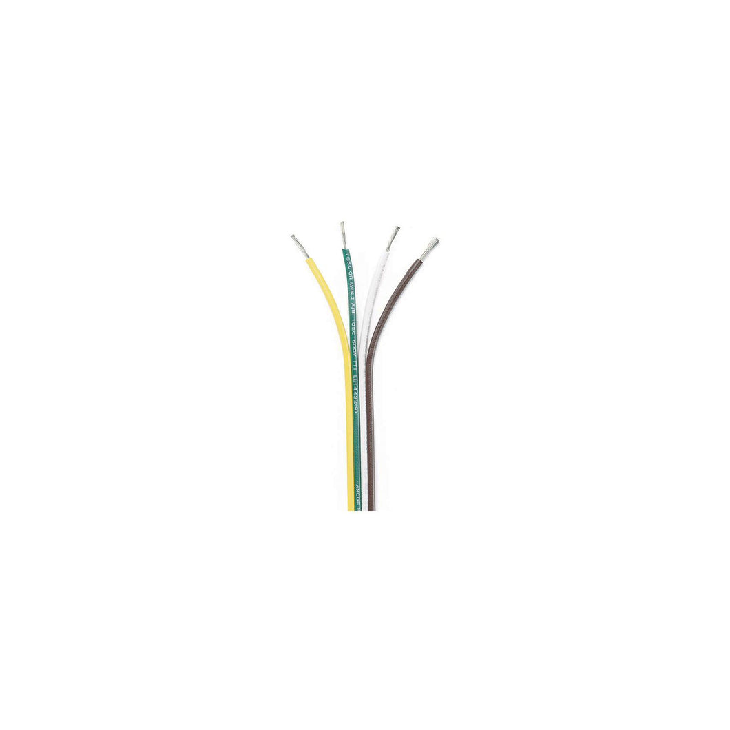 Ancor 154510 Marine Gradeâ„¢ Tinned Copper White Flat Signal Cable, 16/4 AWG, 100', Brown/Green/White/Yellow -Modern Boat Sales & Service