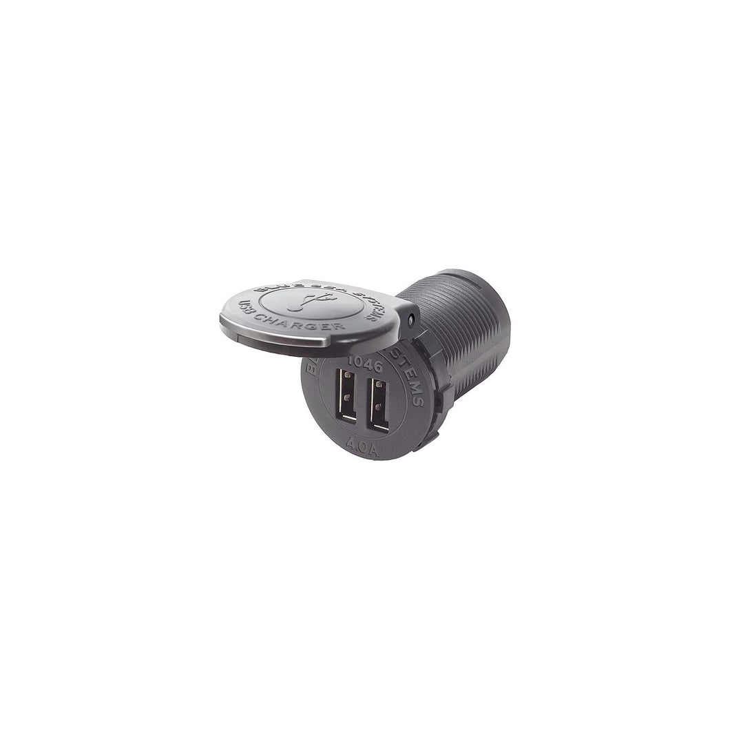 Blue Sea Systems 1046BSS Dual USB Charger Socket Mount 48V DC -Modern Boat Sales & Service