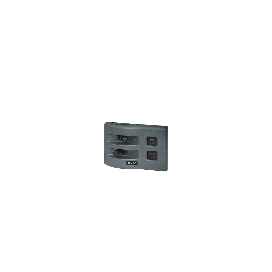 Blue Sea Systems 4302 WeatherDeck 12V DC 2 Position Waterproof Fuse Panel, Gray -Modern Boat Sales & Service
