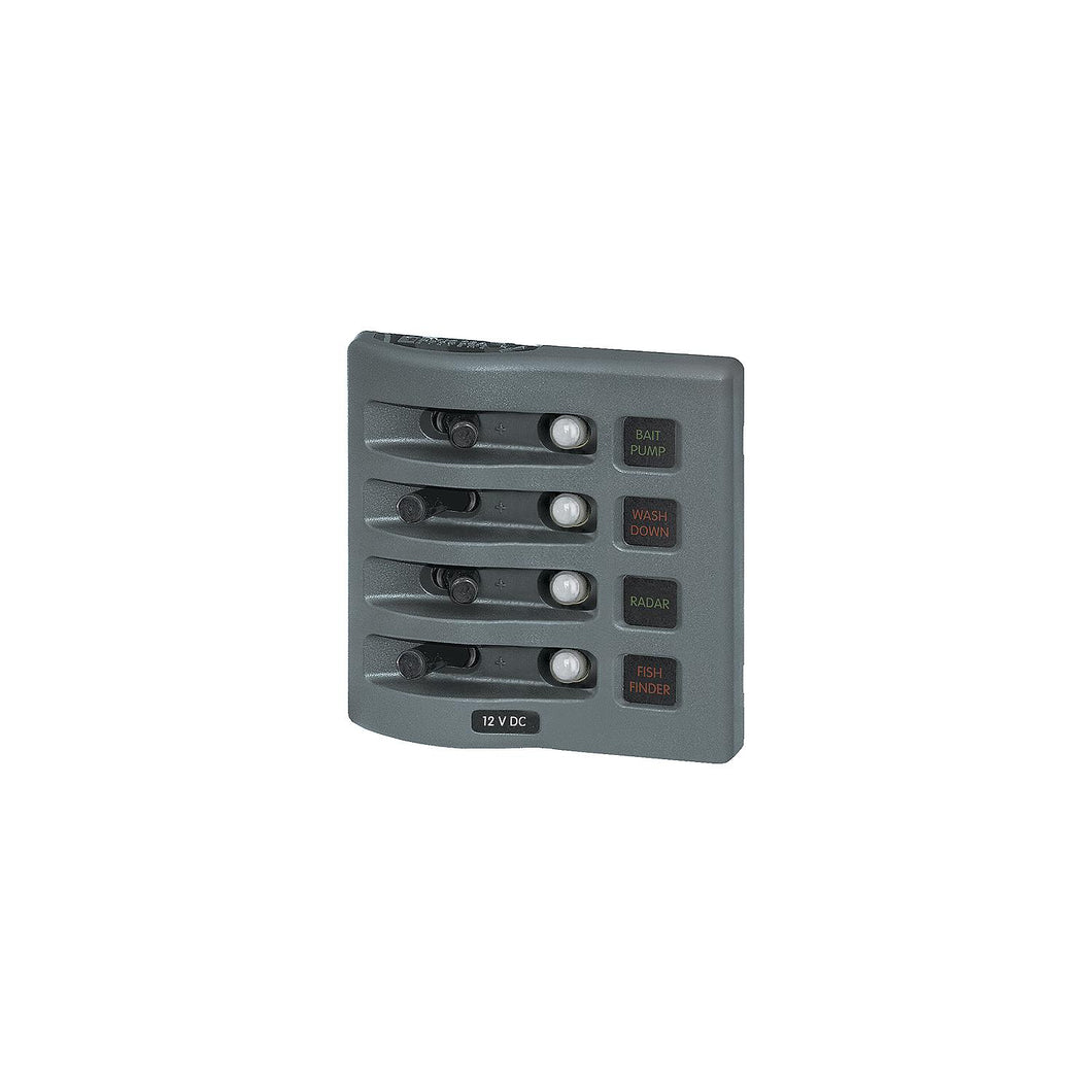 Weatherdeck Breaker Panel 12VAC 4 Pos Gray -Modern Boat Sales & Service