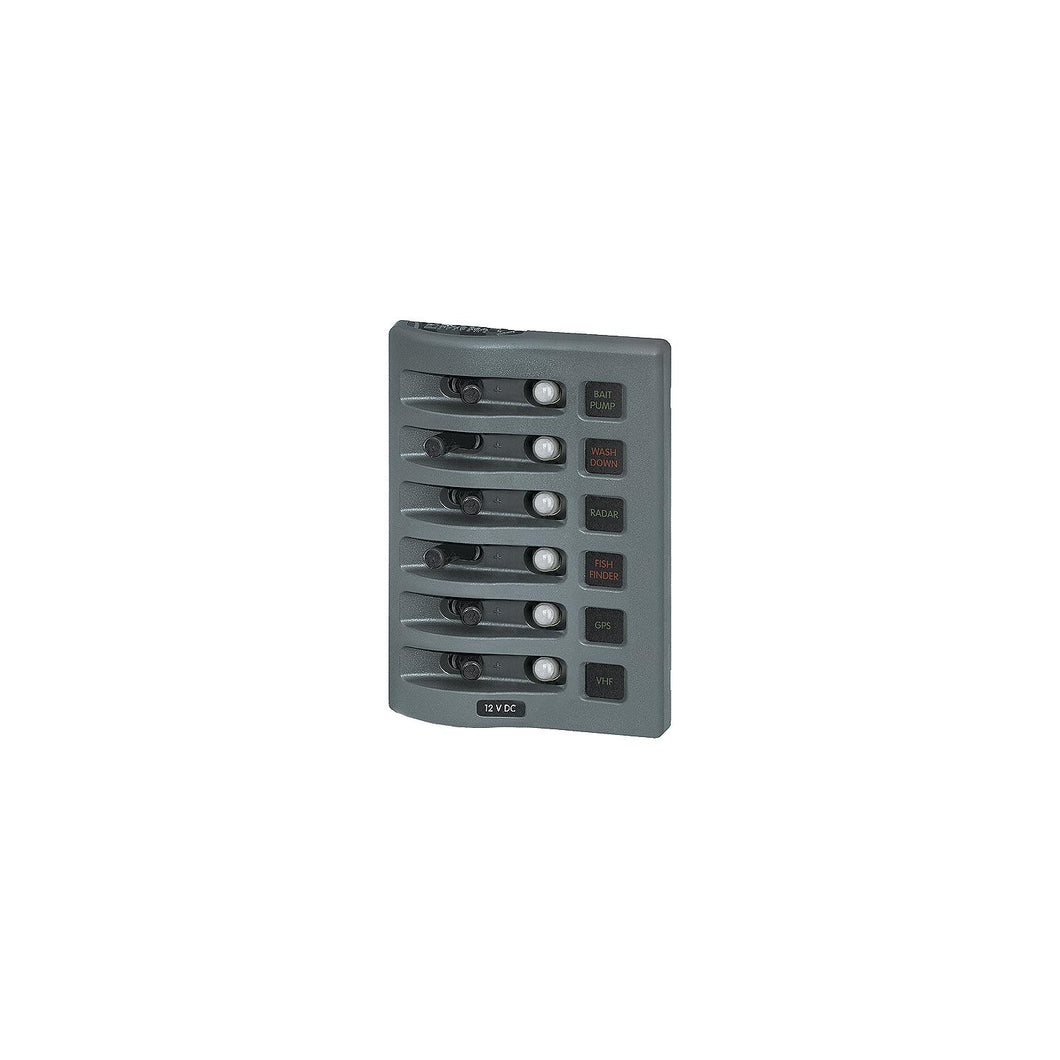 Weatherdeck Breaker Panel 12VAC 6 Pos Gray -Modern Boat Sales & Service