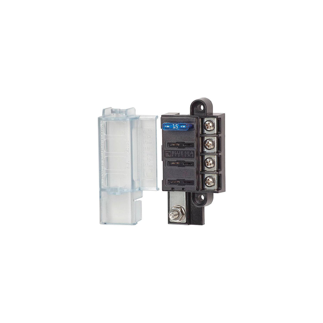 Blue Sea Systems ST Blade Compact Fuse Block - Common Source, 4 Circuits -Modern Boat Sales & Service