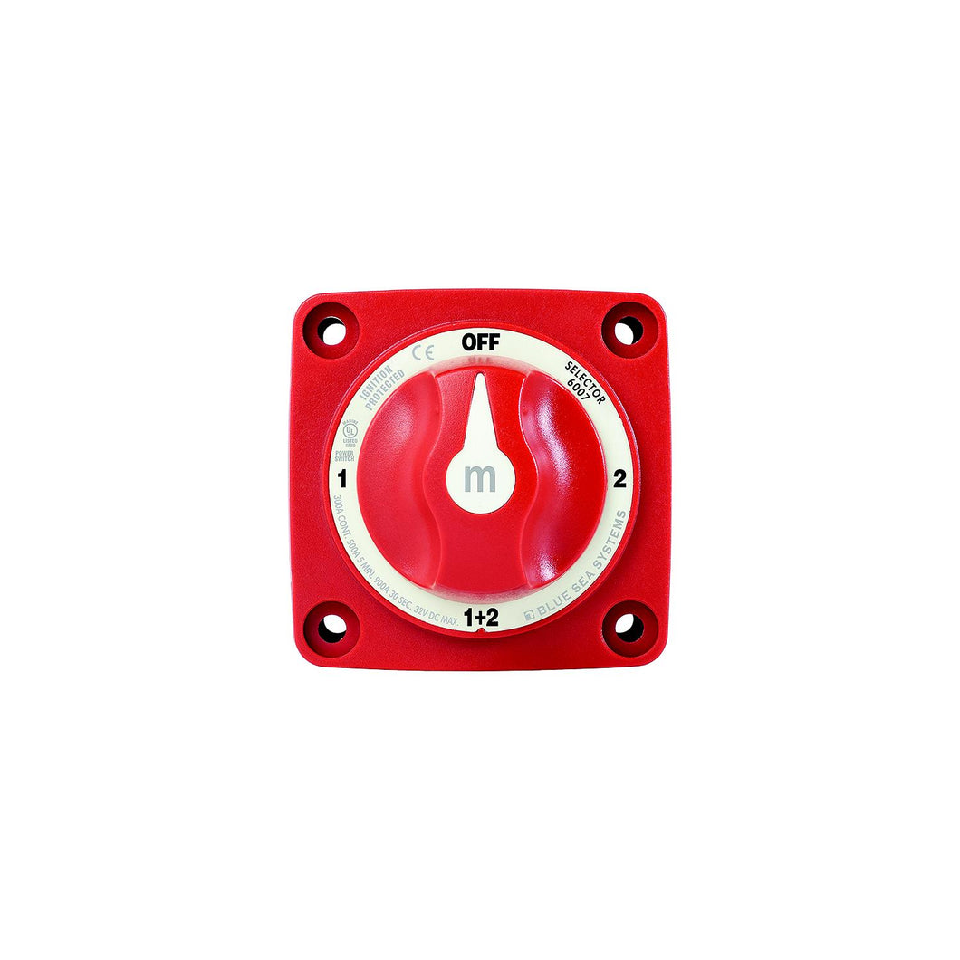 Blue Sea 607200 Battery Switch Mini 4-Position w/Knob, Black -Modern Boat Sales & Service