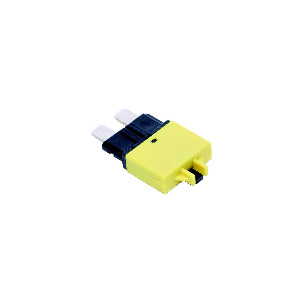 Blue Sea 7066 ATO/ATC-Style Low Profile Circuit Breaker, 20A, Yellow, 2/pk -Modern Boat Sales & Service