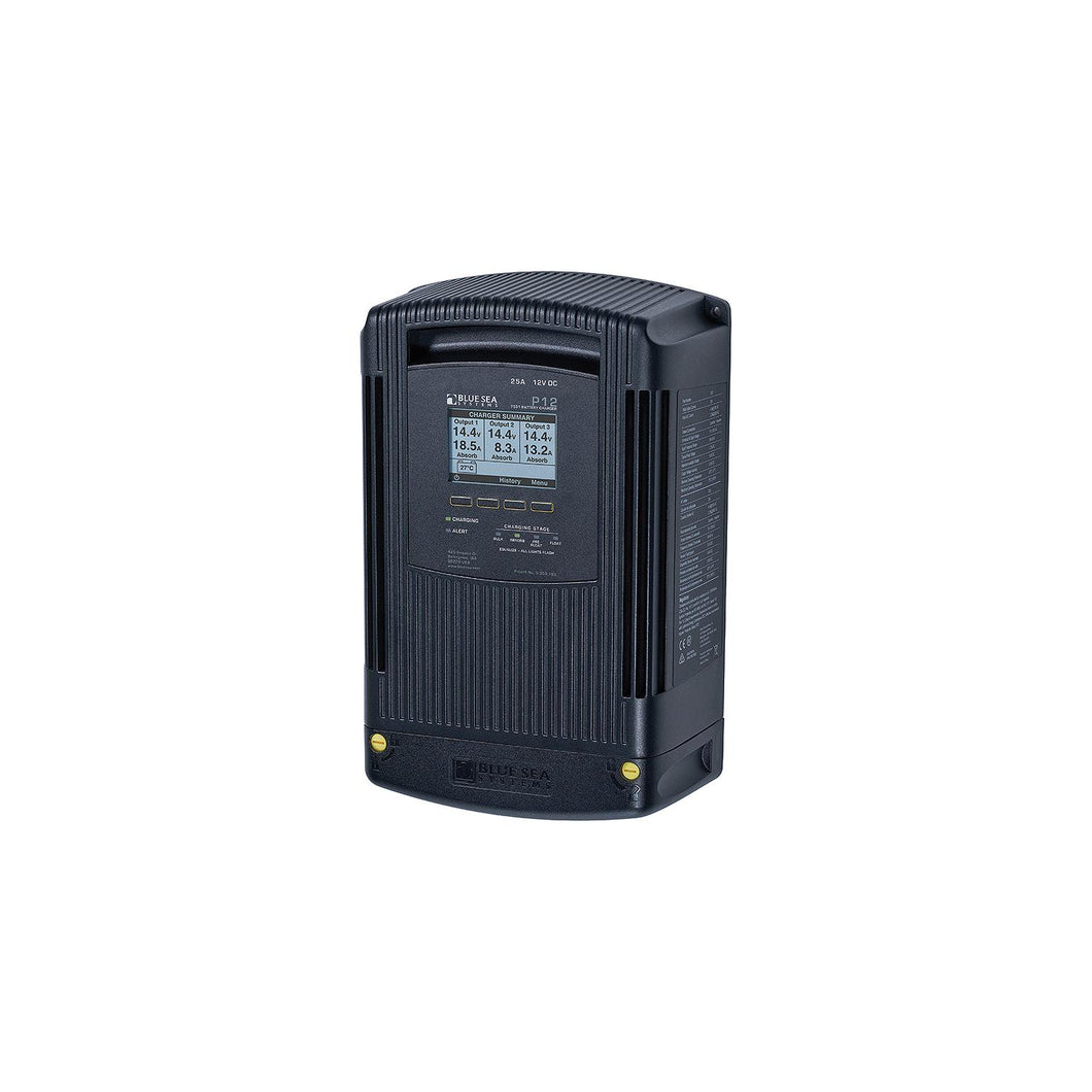 Blue Sea Systems P12 12V DC Four Stage, Three Output Dry Mount Battery Charger -Modern Boat Sales & Service