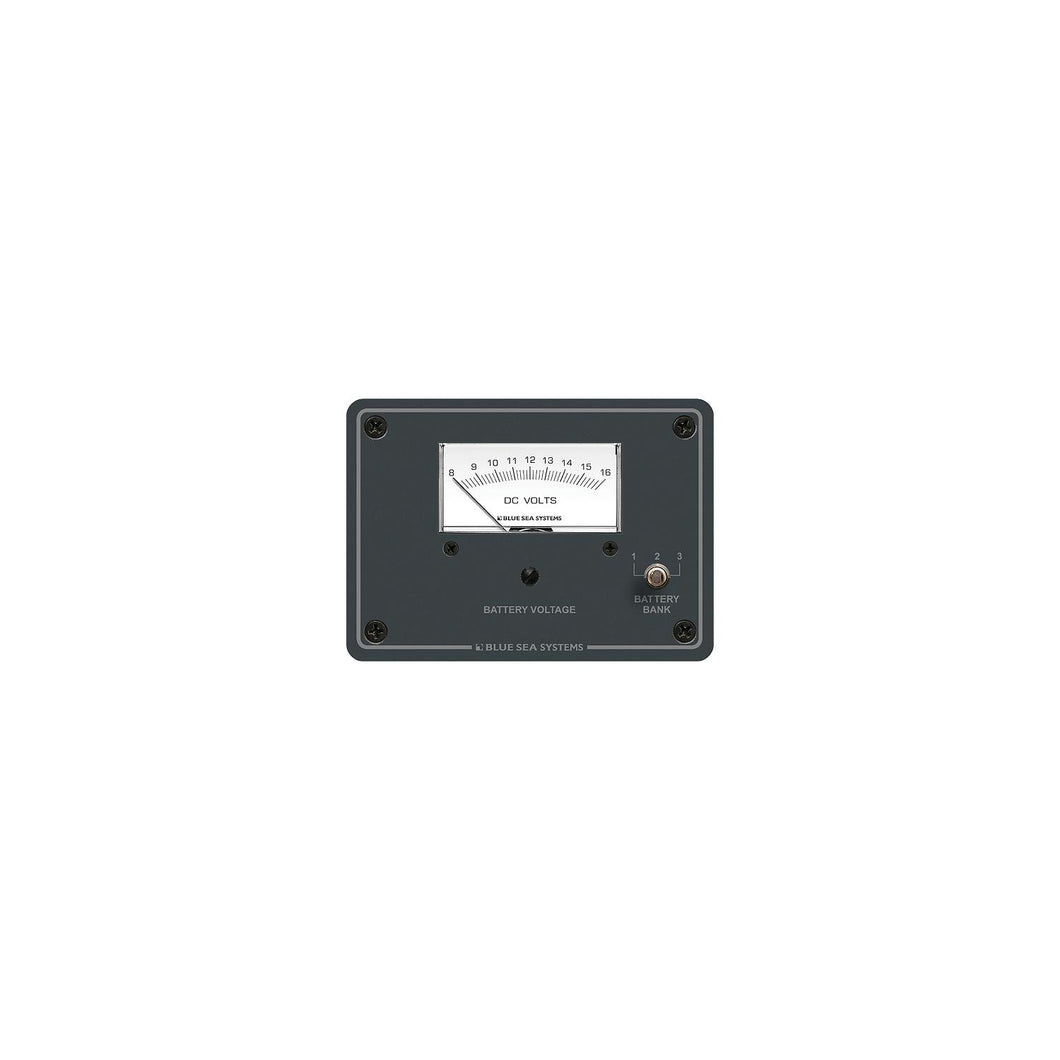 Blue Sea Systems 8015 DC Analog Voltmeter Panel - 8 to 16V DC -Modern Boat Sales & Service