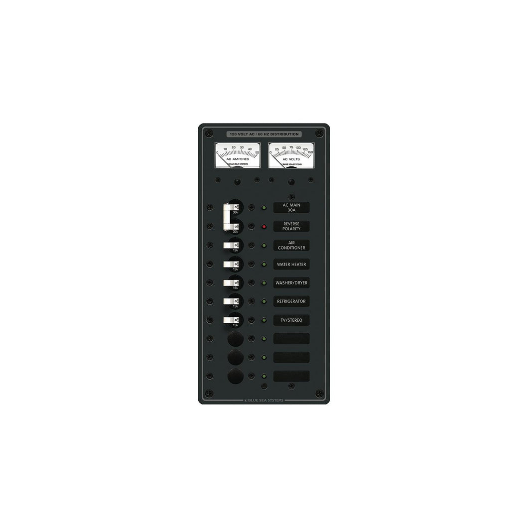 Blue Sea Systems 8074 AC Main + 8 Positions Circuit Breaker Panel -Modern Boat Sales & Service