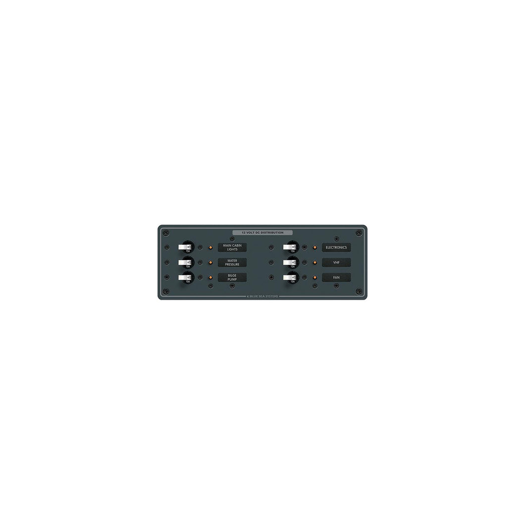 Blue Sea Systems 8096 DC 6 Position Circuit Breaker Panel -Modern Boat Sales & Service