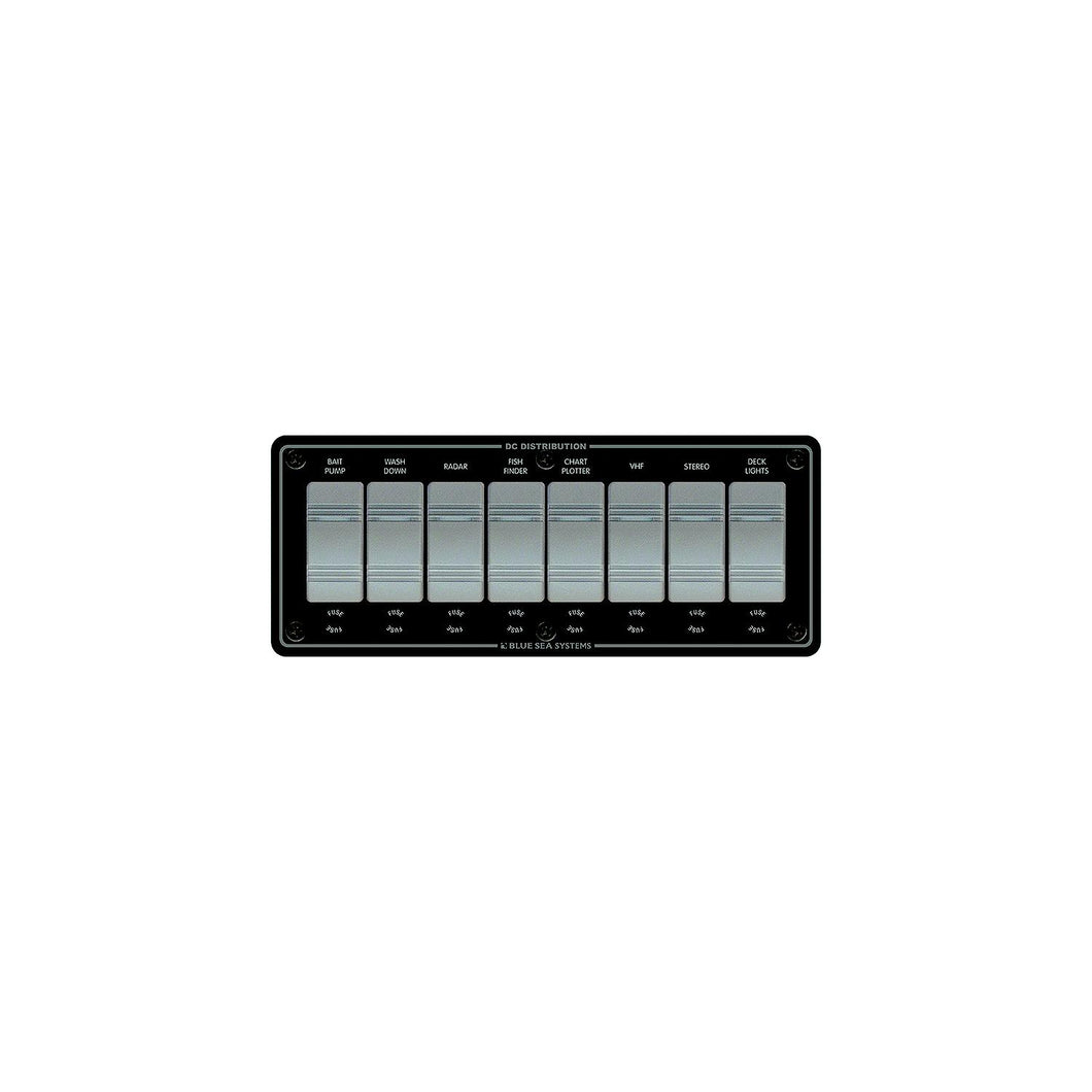 Blue Sea Systems 8261 Contura Water Resistant 12V DC 8 Position Panel, Gray -Modern Boat Sales & Service