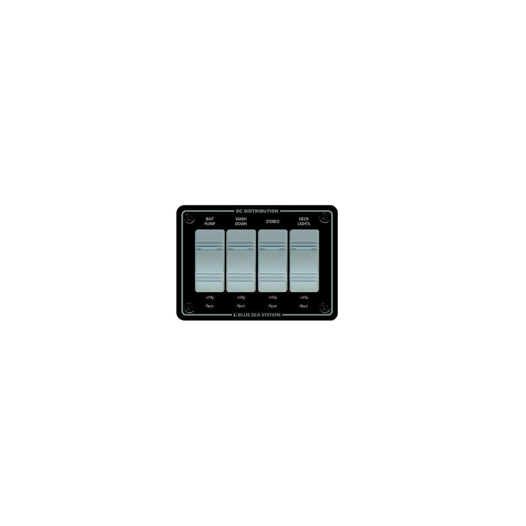 Blue Sea Systems 8262 Contura Water Resistant 12V DC 4 Position Panel, Gray -Modern Boat Sales & Service