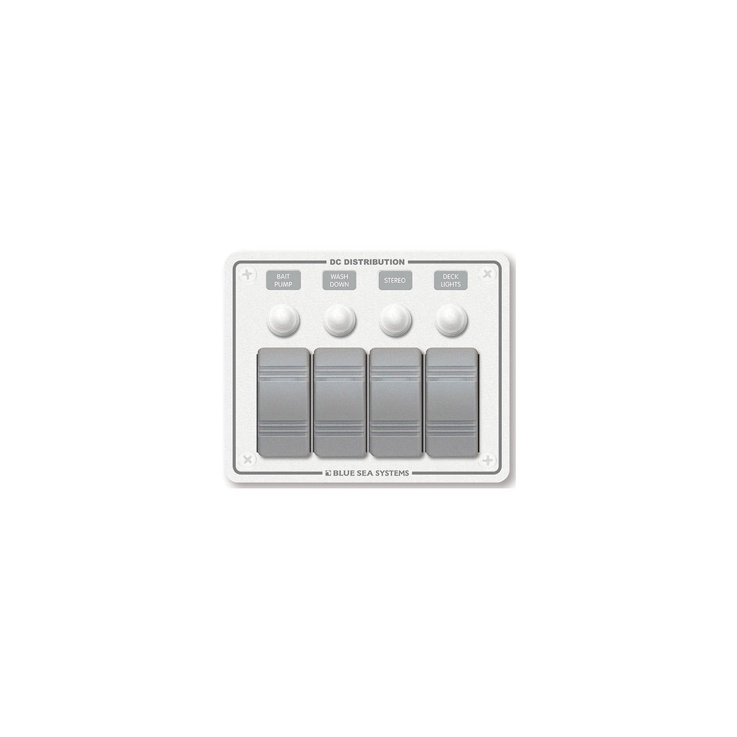 Blue Sea Systems Contura Water Resistant 12V DC 4 Position Circuit Breaker Panel -Modern Boat Sales & Service