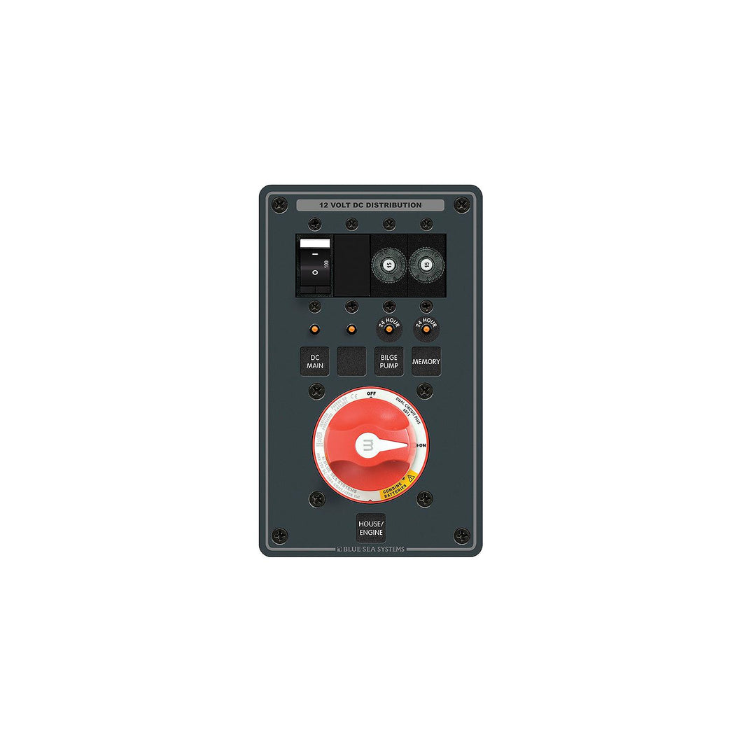Blue Sea Systems 8690 Traditional Metal Dual Bank Battery Management Panel -Modern Boat Sales & Service