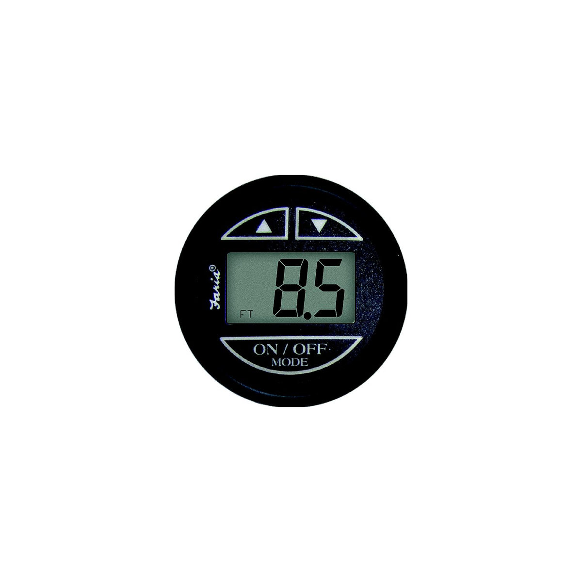 Faria Digital Depth Sounder, Euro Black w/Transom Transducer -Modern Boat Sales & Service