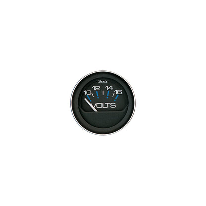 Faria Coral Black 2" Voltmeter Gauge (10-16 VDC) Default Title -Modern Boat Sales & Service
