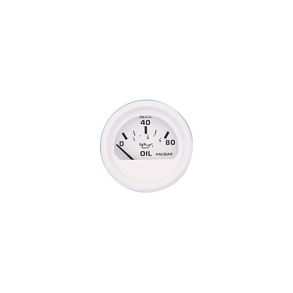 Faria Dress White 2" Oil Pressure Gauge 80 PSI -Modern Boat Sales & Service