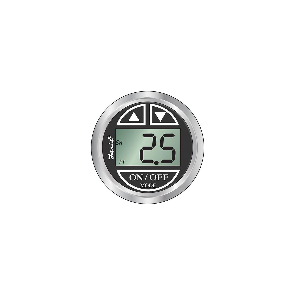 Faria Digital Depth Sounder, Chesapeake SS Black w/In-Hull Transducer -Modern Boat Sales & Service