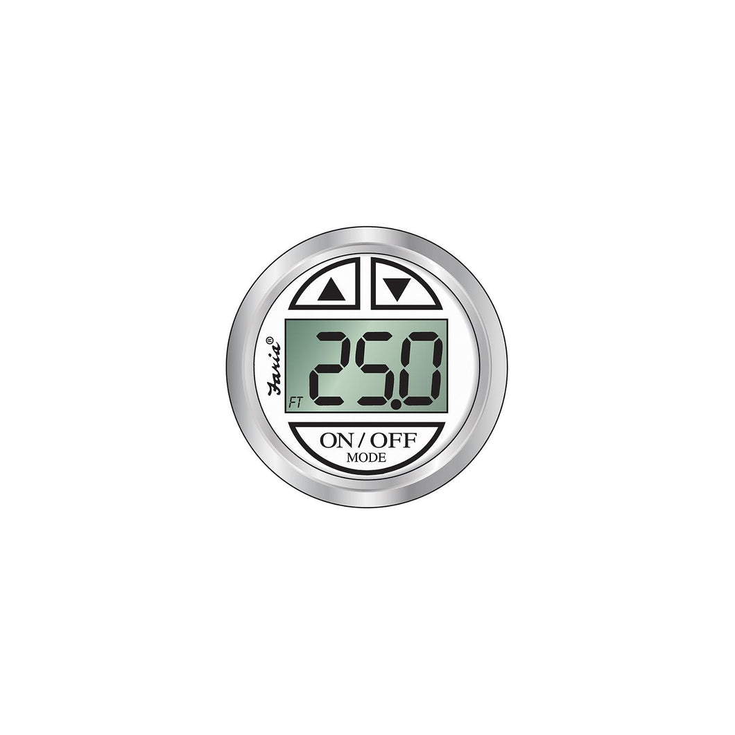 Faria Digital Depth Sounder, Chesapeake SS White w/Transom Transducer -Modern Boat Sales & Service