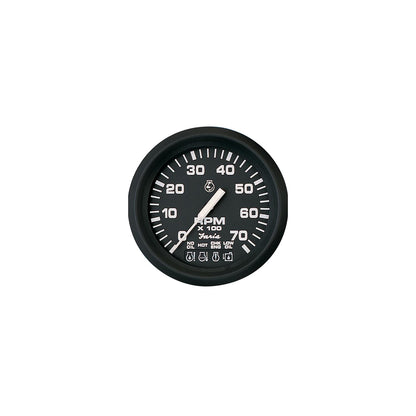 Faria 32850 Euro 4" Gauge - 7000 RPM Tachometer With System Check Indicator (Gas) (J/E Outboard) Default Title -Modern Boat Sales & Service