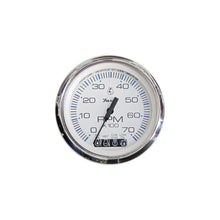 Faria Chesapeake SS White 4" Gauge - Tach, 7000 RPM, w/OMC system check -Modern Boat Sales & Service