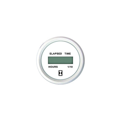 Faria F13130 Dress White 2" Digital Hourmeter (12-32VDC) -Modern Boat Sales & Service