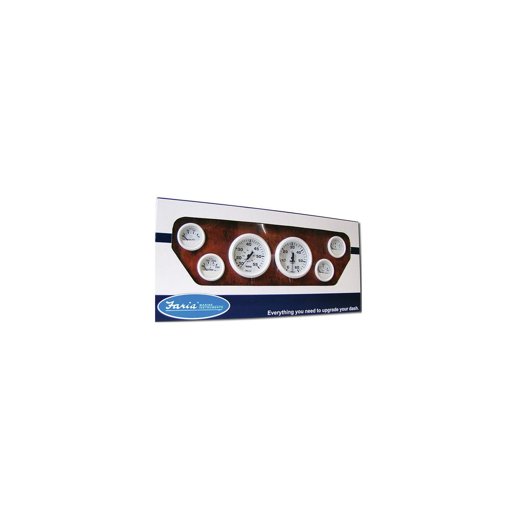 Faria Dress White 6 Gauge Inboard Set -Modern Boat Sales & Service