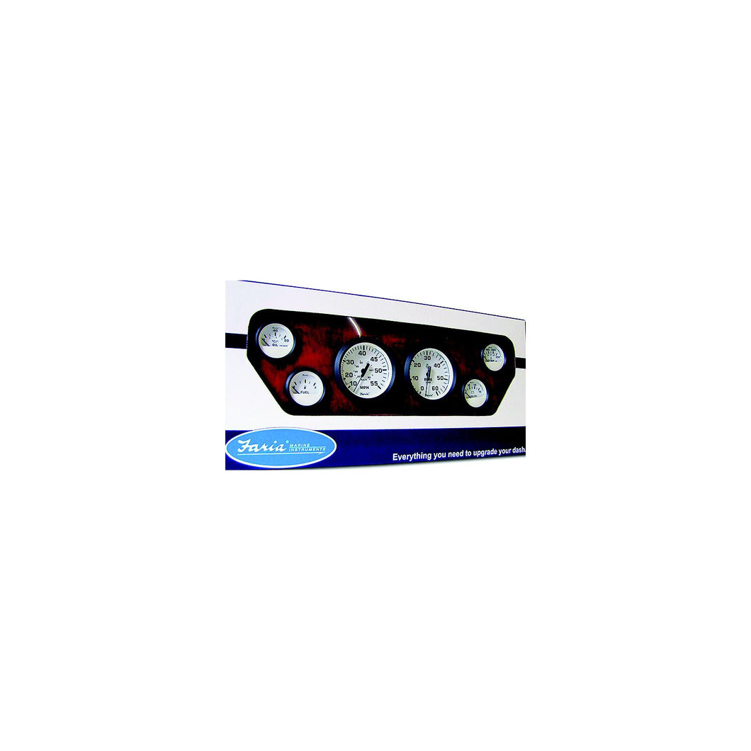 Faria Euro Series Gauges - Boxed Inboard 6 Gauge Set, White -Modern Boat Sales & Service