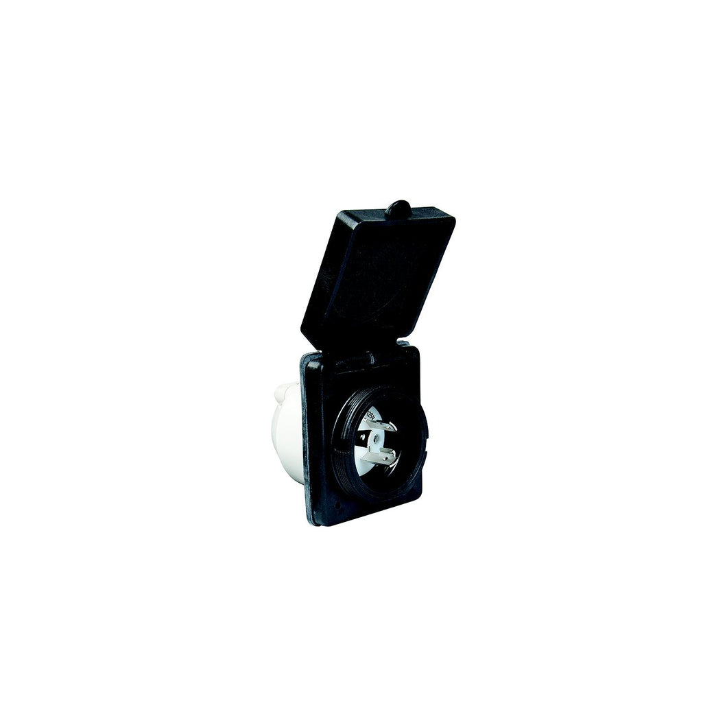 Park Power 301ELRVBLK Power Inlet, 30A Black w/SS Trim -Modern Boat Sales & Service