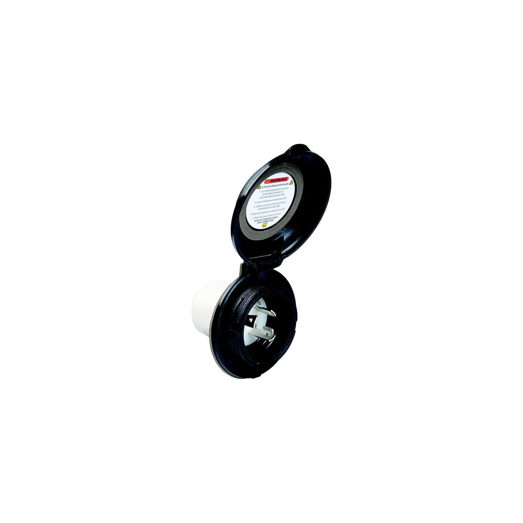 Park Power 304ELBRVBLK Power Inlet, 30A Black Contoured -Modern Boat Sales & Service