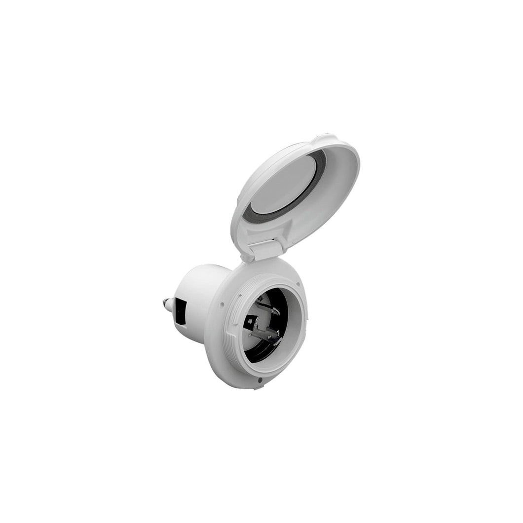 Park Power 304ELBRV Power Inlet, 30A White Contoured -Modern Boat Sales & Service