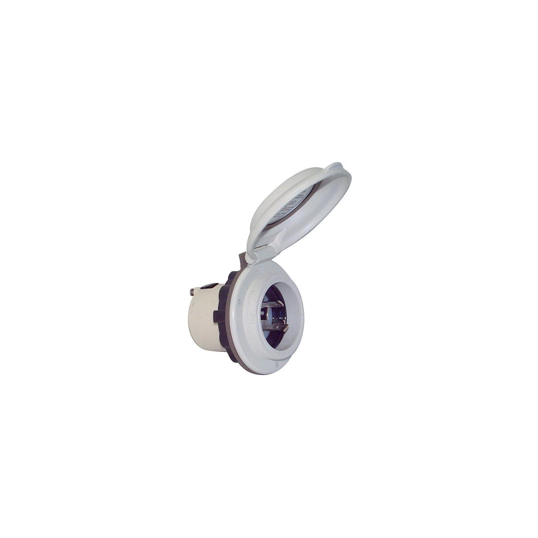 Marinco 30A/125V Contour Power Inlet With Stainless Steel Trim -Modern Boat Sales & Service