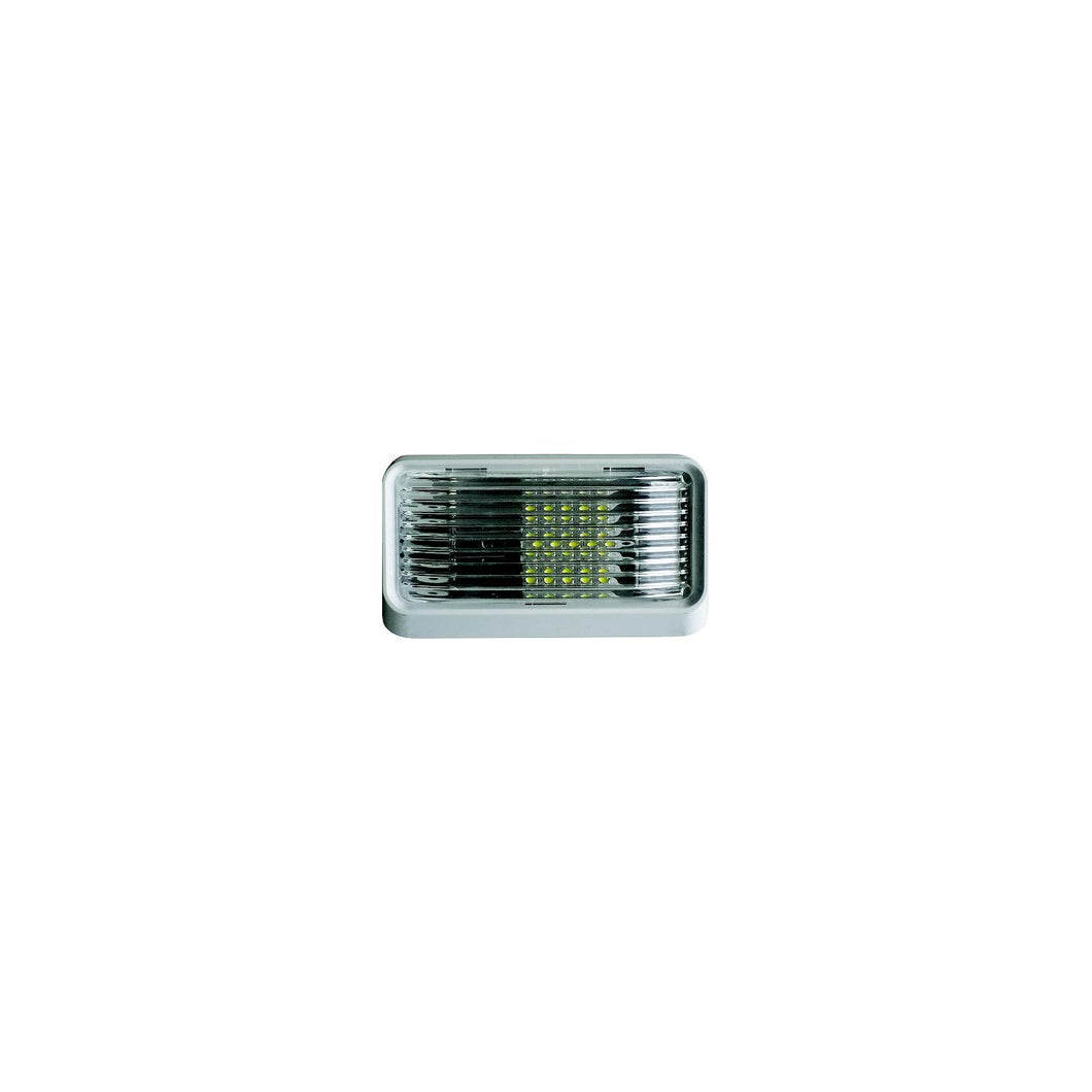Valterra DG52724VP LED Surface Mt. Porch Light w/o Switch, Rectangular, White w/Clear Lens -Modern Boat Sales & Service