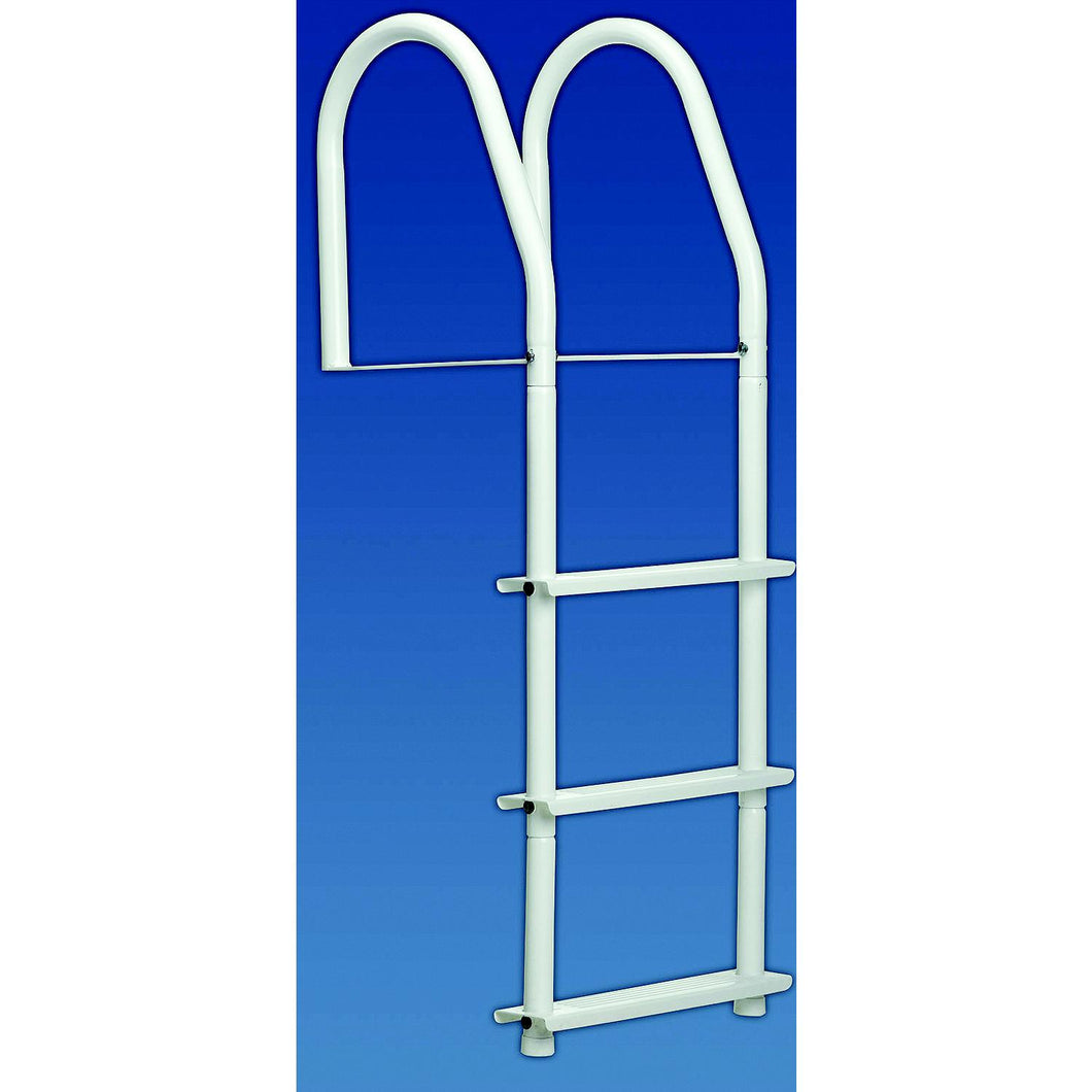 Dock Edge DE2104F Bright White Howell Galvalume Fixed Dock Ladder With Hardware -Modern Boat Sales & Service