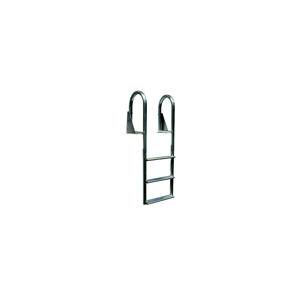Dock Edge DE2123F Aluminum Flip Up Wide Step Ladder, 3-Step Default Title -Modern Boat Sales & Service