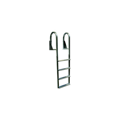 Dock Edge DE2124F Aluminum Flip Up Wide Step Ladder, 4-Step -Modern Boat Sales & Service