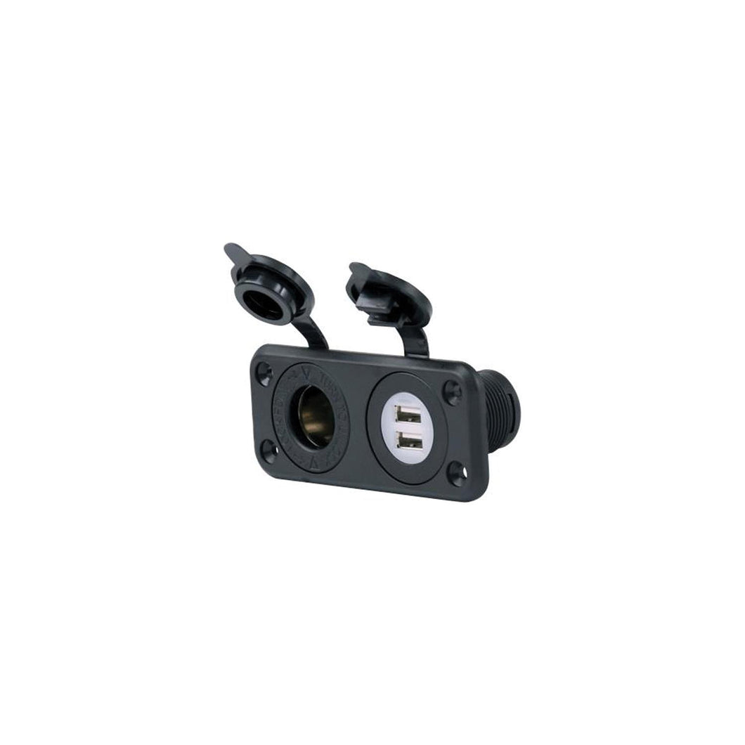 Marinco 12VCOMBO SeaLink Deluxe Dual USB Charger and 12V Receptacle -Modern Boat Sales & Service