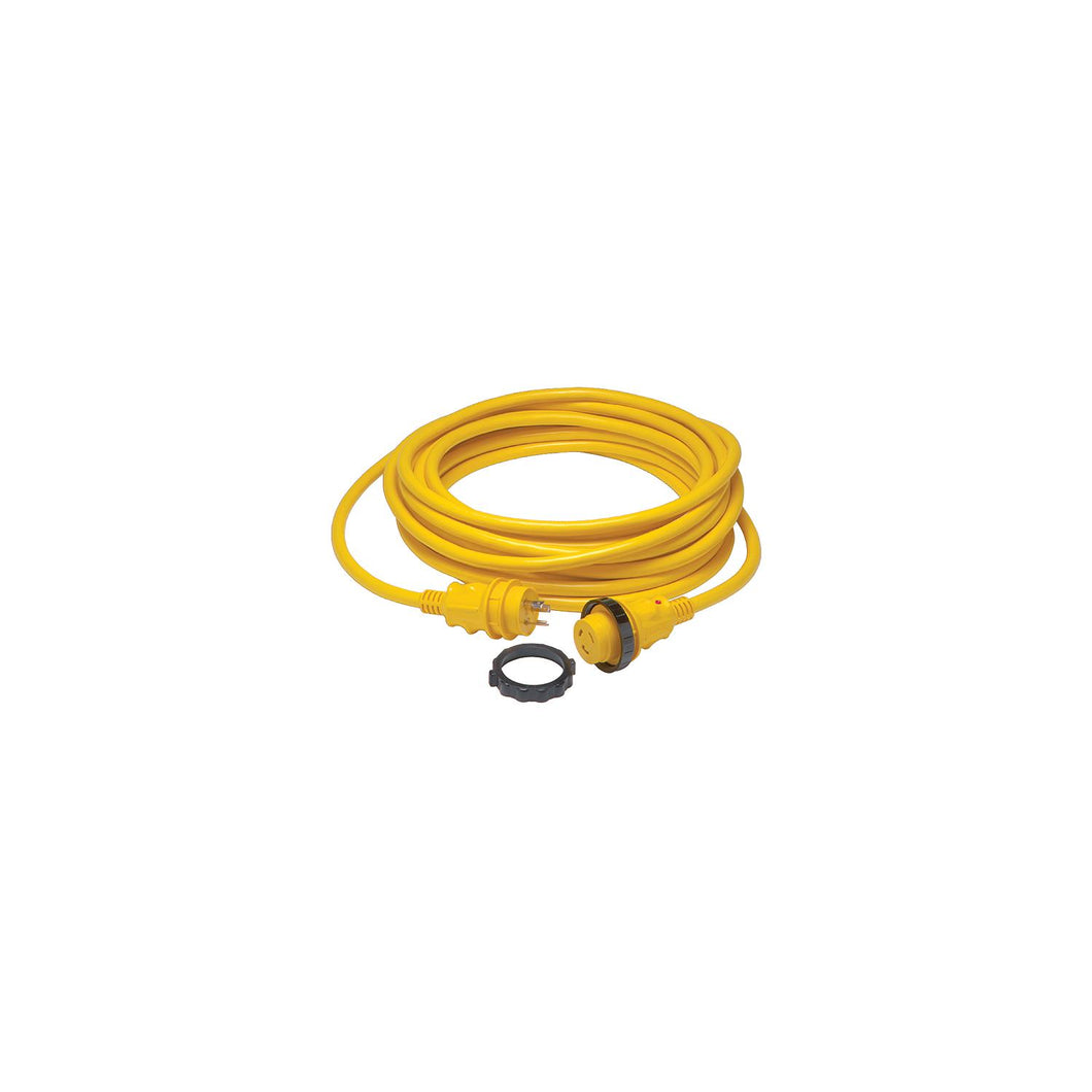 Marinco 199117 30A/125V Powercord PlusÂ® ShorePower Cordset w/LED, 25' Yellow Default Title -Modern Boat Sales & Service