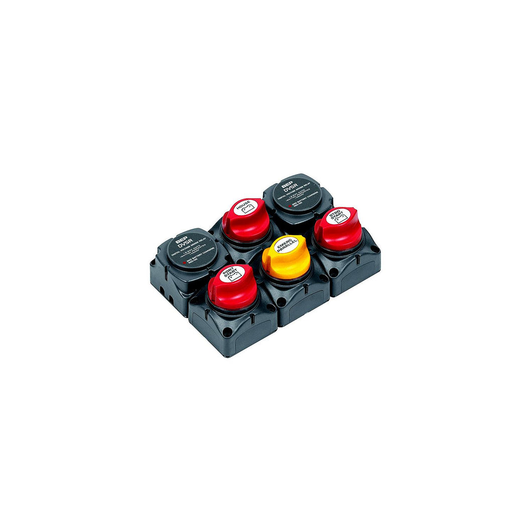Marinco Twin Voltage Sensing Relay (VSR) Battery Distribution Cluster Twin Outboard/3 Battery Banks -Modern Boat Sales & Service