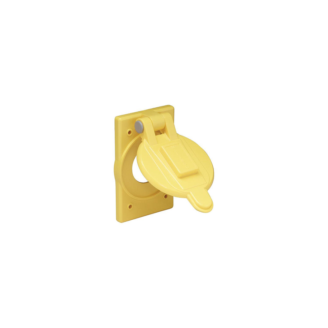 Marinco 7420CR Yellow Polycarbonate Weatherproof Cover Fits 15A, 20A & 30A Single Receptacles -Modern Boat Sales & Service