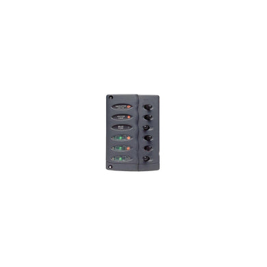 Marinco Contour Switch Panel Includes 6 Switches and 3 Inline Fuse Holders -Modern Boat Sales & Service