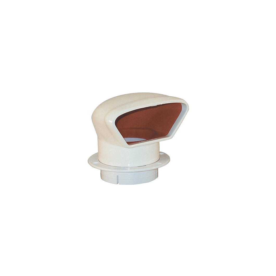 Marinco Snap-In Deluxe Low Profile PVC Cowl Vent, White With Bright Red Interior (Includes White Snap-In Deck Plate and Cover) -Modern Boat Sales & Service