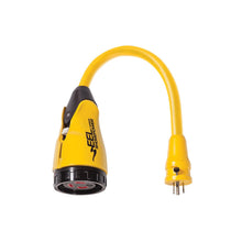 Marinco P15-30 EEL Pigtail Adapter Dock Side Male 15A 125V Straight Blade With Locking Screw to Boat Side Female 30A 125V Locking With Sealing Collar System Default Title -Modern Boat Sales & Service