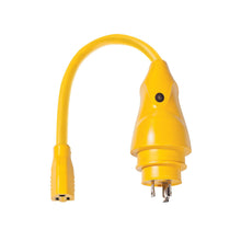 Marinco P30-15 EEL Pigtail Adapter Dock Side Male 30A 125V Locking to Boat Side Female 15A 125V Straight Blade -Modern Boat Sales & Service
