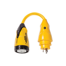 Marinco P30-504 EEL Pigtail Adapter Dock Side Male 30A 125V Locking to Boat Side Female 50A 125/250V Locking With Sealing Collar System Default Title -Modern Boat Sales & Service